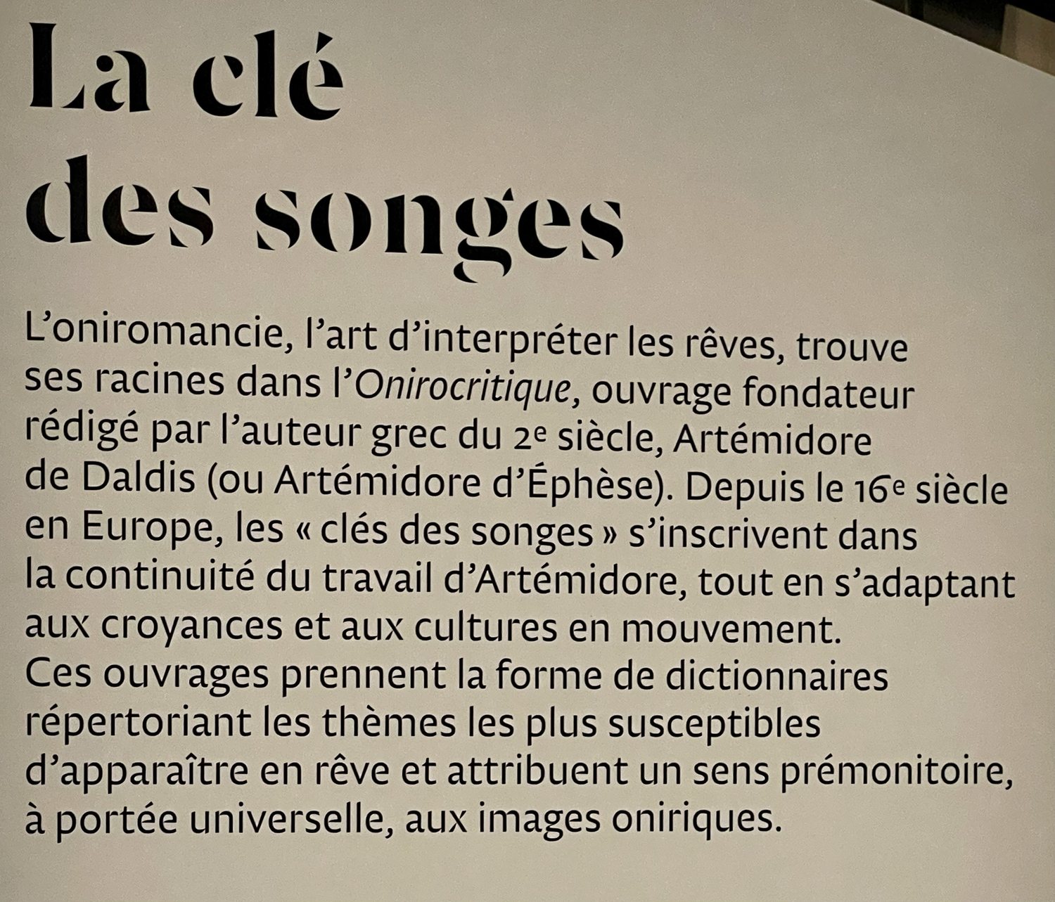 La clé des songes